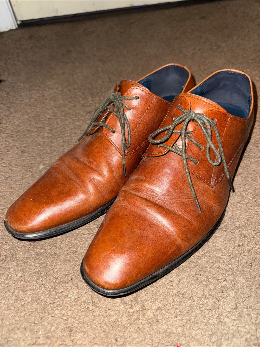 Men's Steve Madden Classic Leather Derby Shoes - Brown